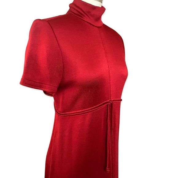 Chado Ralph Rucci red knit midi dress size 6 - Picture 3 of 7